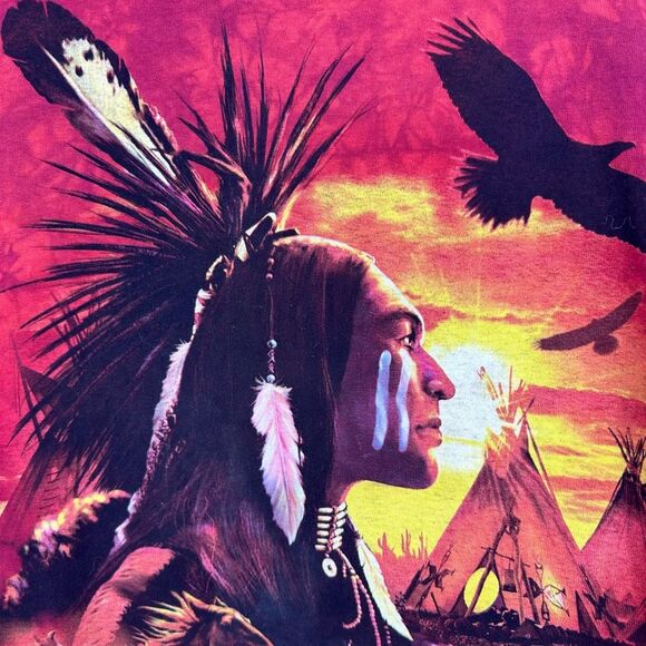 Vintage Y2K Mountain Native American David Penfound T-Shirt 3X USA - Picture 6 of 8